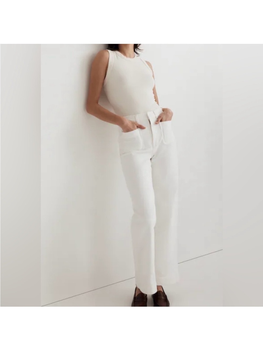 NWT Madewell Cream Off-White Denim Jeans with Tag